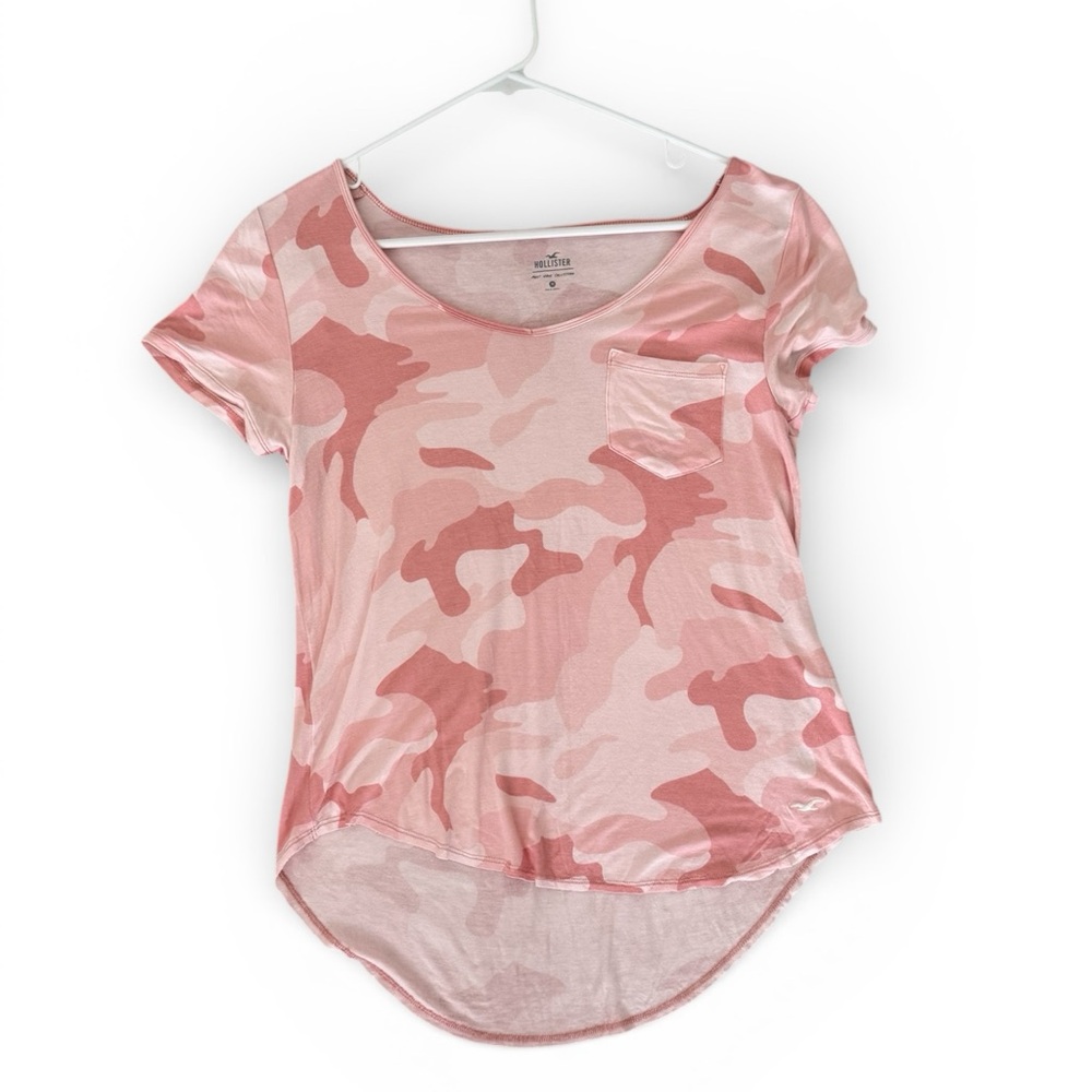 Hollister Pink Camouflage High Low T-Shirt